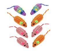 Toyvian 8pcs Cat Teasing with Tails Interactive Mouse Kitten for Indoor Cats Exercise Fun Pet Supply to Stimulate Activity and Promote Healthy Teeth Grinding