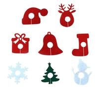 Toyvian 8pcs Christmas Wine Glass Ring Glass Marker Christmas Party to Avoid Picking the Wrong Cup