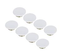 Toyvian 8pcs Concealed Fire Sprinkler Cover Plates White Iron Flat Sprinkler Head Guards Ceiling Escutcheon for Home Office Public Spaces