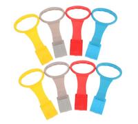 Toyvian 8pcs Crib Hanging Rings with Detachable Buckle Non-Slip Exercise Handles for Pull-up and Standing Training Playpen Hooks for Walking Assistance and Sensory Development