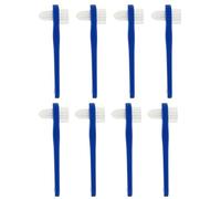 Toyvian 8pcs Double-Head Mini Denture Toothbrush for Adults with Ergonomic Design and Pp Material, Multi-Functional Cleaning Brush for Household and Travel Use