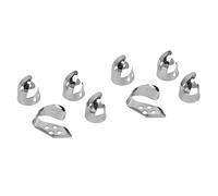 Toyvian 8pcs Electric Guitar Accessories Metal Guitar Finger Picks Banjo Finger Picks Protector Versatile Instrument Supplies
