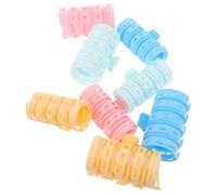 Toyvian 8pcs Hair Curlers Heatless Plastic Rollers for Quick Styling and Voluminous Look Roller Curlers for Women with Clips for Fringe