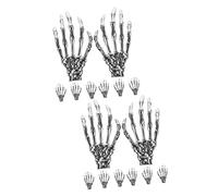 Toyvian 8pcs Halloween Skeleton Decor Realistic Skeleton for Halloween Party Spooky Props for Haunted Houses Theater and Stage