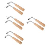 Toyvian 8pcs Harp Tuning Wrench Shaped Wood Handle Tools for Autoharps Stringed Instruments Precise Tuning of Lyre Harp with