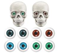 Toyvian 8Pcs Hollow Eyeballs Plastic Halloween Props for Costume Masks Creepy Horror Decorations for Halloween Party Cosplay Accessories