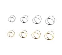 Toyvian 8pcs Metal Guitar Finger Picks Set - 4 Silver and Thumb and Finger Plectrums for Nail Fingerpicking, Suitable for Acoustic and Electric Guitar Players