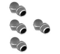 Toyvian 8pcs Microphone Grill Mesh Replacement Metal Grill Heads for Vocal Dampener Cover