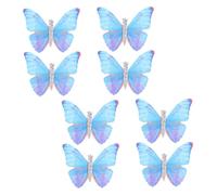 Toyvian 8pcs Mini Butterfly Hair Clips Small Duckbill Hairpins Blue Purple Gradient Hair Accessories for Little Girls and Women for Daily Styling and Parties