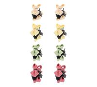 Toyvian 8pcs Mini Claw Clips, Mini Hair Clips, Plastic Resin Non-woven Fabrics, Cute Lightweight Gentle on Hair, for Women, Daily Wear and Special Occasions