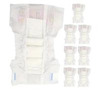 Toyvian 8pcs Mini Doll Diapers Nappies for Doll Accessories Material Pretend Play Underwear Enhances Manual Dexterity and Self-care Skills Suitable for Home and Daycare Use