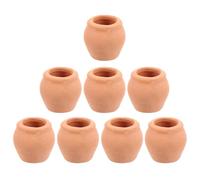 Toyvian 8pcs Mini Flower Pots Small Terracotta Planter for Bookshelves and Windowsills Cute Design Adorable Tiny Clay Planters Reusable Convenient and Practical Indoor Plant Pots