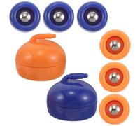 Toyvian 8pcs Mini Shuffleboard Pucks for Tabletop Mini Shuffleboard Game, Portable Plastic Curling Table Accessories with Effortless Gliding, for Travel and Indoor Leisure Activities