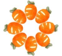 Toyvian 8pcs Mini Wool Felt Carrots Crafts Decoration Set, 3cm Carrot Shape Felt Charms for DIY Clothes, Hats, Gloves Accessories, Party and Home Craft Ornaments