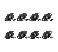 Toyvian 8pcs Oval Jack Plate for Guitar 6.35mm Metal Guitar Output Jack Plate Stable Signal Transmission Compatibility Black for Outdoor Gigs Music Event Random Color