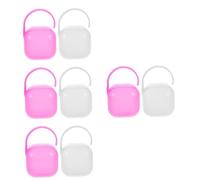 Toyvian 8pcs Portable Pacifier Case Pacifier Holder for Travel Box Container for Storage for Travel Boy Girl and Bibs Dummy Holder