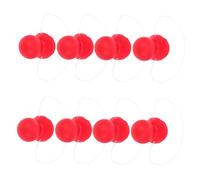 Toyvian 8pcs Red Clown Nose Halloween Cosplay Accessories for Adults and Easy to Apply Professional Clown Nose Costume Props for Family Gatherings and Themed Parties