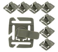 Toyvian 8pcs Rotatable Water Bladder Tube Clips in Military Green - Hydration Pack Hose Clamps for Outdoor Backpack Use - 360° Swivel Bladder Clamp for Hiking and Camping Accessories