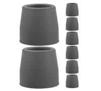 Toyvian 8pcs Rubber Cane Tips for Walkers Diameter Non-Slip Replacement Leg Caps Crutch End Caps for Walking Canes Shower Chairs Grey