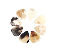 Toyvian 8pcs Scalper Horn Pick Cattle Horn Guitar Picks for Guitar Bass Mandolin