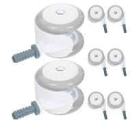 Toyvian 8pcs Silent Wheels Plastic Rotatable Replacement Wheel for Stroller Walker Boy Girl Mobility Aid