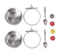 Toyvian 8Pcs Stainless Steel Feeding Scoop Set for Parrots Durable Bird Cage Appliances Special Design for Comfort Easy Feeding for Milk and Medicine for Birds to Alleviate Boredom