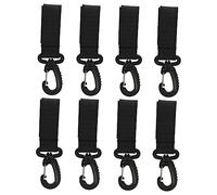 Toyvian 8pcs Stroller Hook Clips Rotating Accessory Hangers for Shopping Bags Toys and Diaper Bags Convenient Pram Organizer for Parents The Go