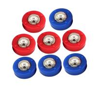 Toyvian 8pcs Tabletop Shuffleboard Accessories Family Beads Game Equipment for Improved Coordination and Fun Includes Blue and Red Pucks for Table Games and Parties