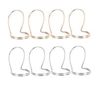 Toyvian 8pcs Thumb and Index Finger Picks for Guitar Banjo Mandolin Metal Gold Silver Sturdy Finger Ring Plectrums Humanized Fit Complete Sound Guitar Accessory