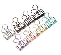 Toyvian 8pcs Wire Binder Clips Bulldog Metal Clips Hinge Paper Clamps Metal Fold Back for Office School Supply (Medium Size)