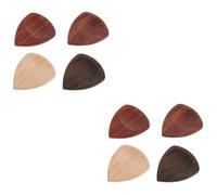 Toyvian 8pcs Wooden Guitar Picks Durable Plectrums for Electric Acoustic Bass Guitars Made from Premium Brazilian African Sandalwood Maple More Sound Quality