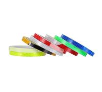 Toyvian 8Rolls Reflective Stickers for Bikes Night Riding Safety Decals Durable Material High Visibility Warning Strips for Bicycles Helmets and Road Signs