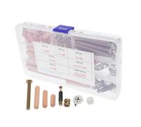 Toyvian 95 Pcs Crib Screws Hardware Replacement Kit with Hex Socket Cap Screws Nuts Wooden Dowel Pins for Double Bed Frame Assembly Organized Storage Box for Bunk Bed Furniture Repair and