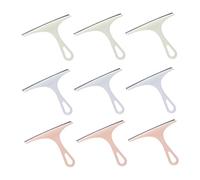 Toyvian 9pcs Car Window Squeegee and Windscreen Wiper Set, Nordic Blue Green Pink Colors, Sturdy Glass Cleaner for Shower and Vehicle Window Drying, Multi-color Cleaning Tool for Home and Car Use