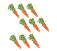 Toyvian 9pcs Chew Carrots Small Animal Teething Sticks for Hamsters Molar Toys for and Safe Chew Toys for Squirrels and Guinea Pigs
