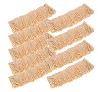Toyvian 9pcs Miniature Thatch Roofing Tiles Artificial Straw Roof Decoration for Fairy Gardens Model Houses Craft Projects with Hyperrealistic Grass Texture