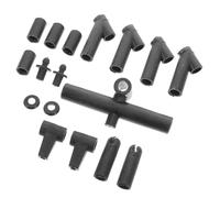 Toyvian 9PCS Plastic Kite Frame Connectors Set for DIY Craft Projects Angled Straight Three Way Replacement Parts for Stable Flight at Beach and Park Outdoor Activities