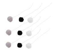 Toyvian 9pcs Plush Cat Toy Interactive Hanging Sisal for Indoor Cats and Kittens Safe and Tree Playtime Variety of Colors