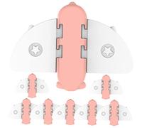 Toyvian 9pcs Sliding Door Safety Locks for Glass Window Locks Easy One-Handed Operation Suitable for Sliding Doors and Windows Pink