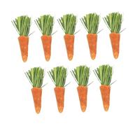 Toyvian 9Pcs Small Animal Chew Carrots Durable Rabbit Hamster Teething Sticks for Dental Health Chew for Guinea Pigs Squirrels More