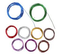 Toyvian 9Roll Anodized Aluminum Bonsai Training Wire Kit Flexible Gardening Wire for Tree Branch Shaping and Plant Support Each for Beginners and Artists