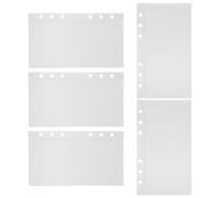 Toyvian A6 Loose Leaf Budget Binder Inserts 5pcs Pp Binder Pockets Replaceable for Sorting Out Stickers and Cash Management