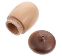 Toyvian Acorn-shaped Wooden Toothpick Holder Compact Toothpick Box Decor Walnut Mini Jar for Dining Kitchen Tabletop Use Portable and Stable Storage Container
