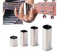 Toyvian Acoustic Guitar Slide Chromed Steel Slider for Blues and Electric Guitars