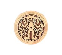 Toyvian Acoustic Guitar Sound Plug Wooden Soundhole Cover Feedback Buffer Maple Wood Universal Fit for 40'' 41'' Guitars