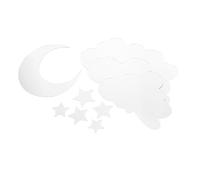 Toyvian Acrylic Cloud Shape Mirror Wall Stickers Silver Set for Bedroom and Living Room, Removable Self-adhesive Cloud Vanity Mirror Decals, Reflective Wall Decor for ’ Room