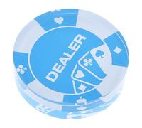Toyvian Acrylic Poker Dealer Button Polished Smooth Edges without Burrs, Professional Appearance, Simple Design, for Indoor and Outdoor Playing Use by Serious Poker Enthusiasts