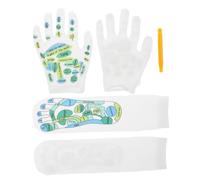 Toyvian Acupressure Foot Massage Socks with Cotton Reflexology Chart Five Toe Separate Design Includes Hand and Foot Massager Tools for Men and Women Promotes Energy Flow