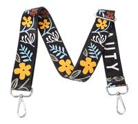 Toyvian Adjustable Banjo Shoulder Strap Retro Floral Pattern Lightweight Polyester Material for Banjo Players and Bag Use
