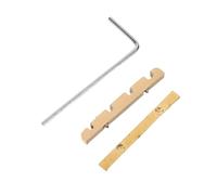 Toyvian Adjustable Brass Nut for 4 String Electric Bass Guitar with Height Adjustable Design, Includes Wrench and Gasket, Reduces String Friction and Boosts Response for Band Use and Daily